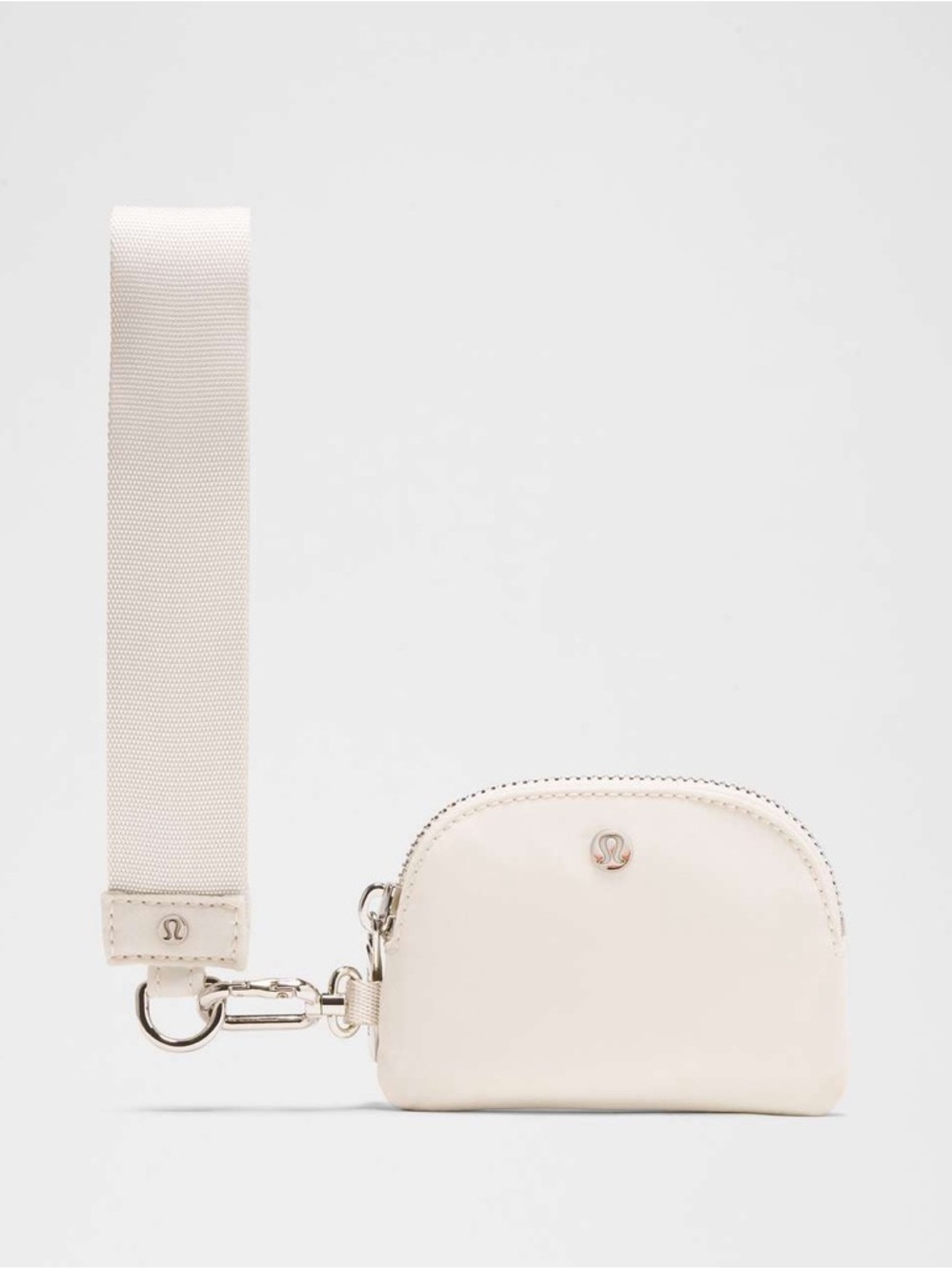 NWT lululemon Bone Cream Dual Pouch Wristlet